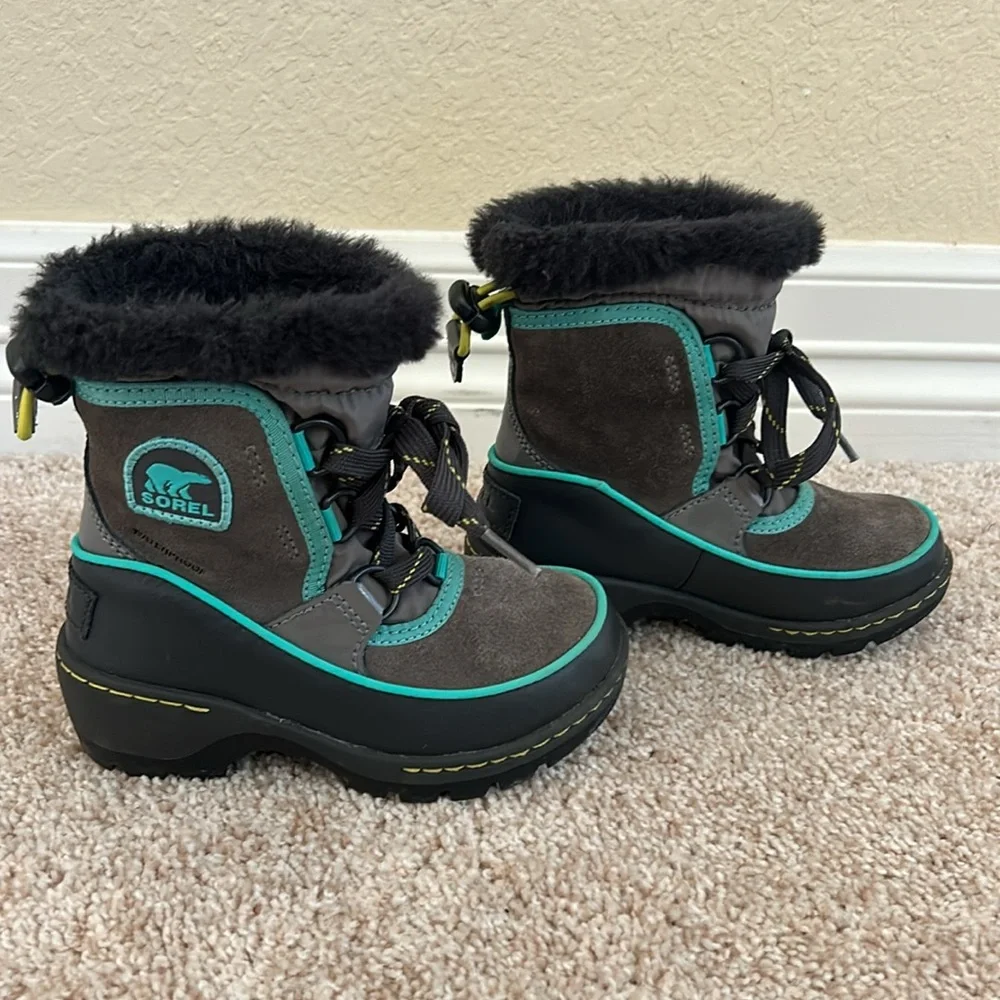 Sorel Kids Tivoli III Boots - Teal/Grey